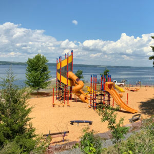 View of playground from afar.